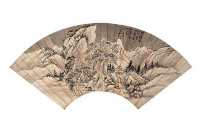 金心兰 山水 扇面